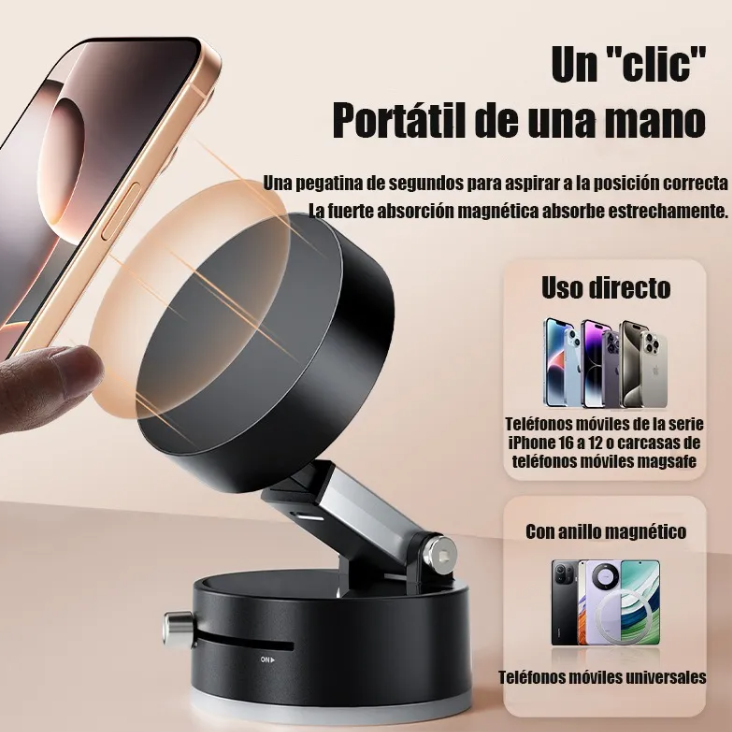 Soporte Magnetico Celular Con Ventosa